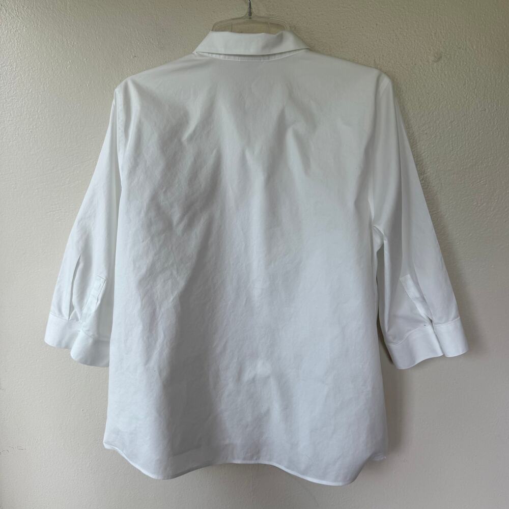 Chico’s No-Iron Stain Shield White Button Front Shirt Size 3.5 (US - Picture 7 of 9